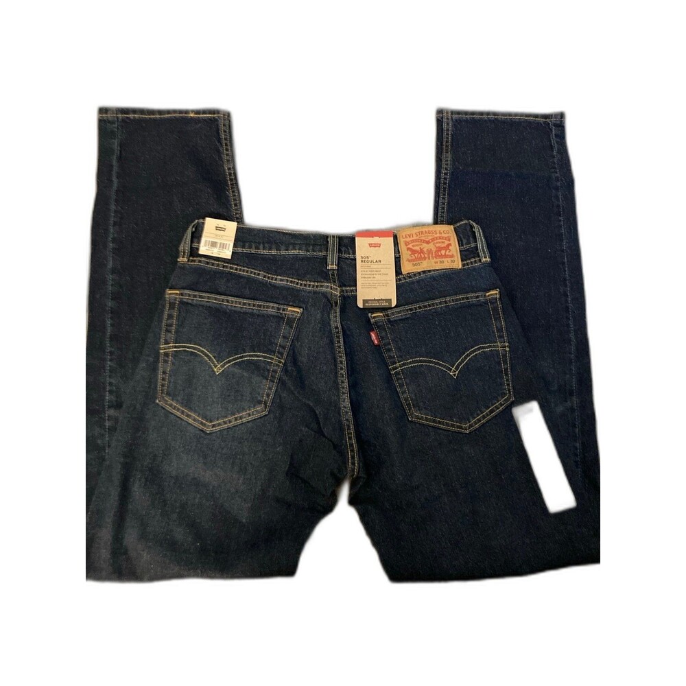 Levi’s 505 Regular Fit Dark Wash Men's Jeans 30x32 NWT